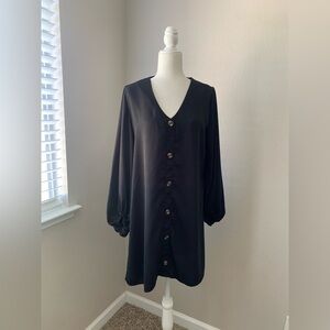 Elegant Black Long Sleeve Dress